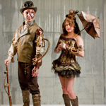 Kevin Walsh Dressed in Steampunk Apparel