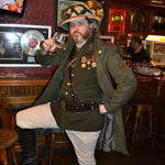 Kevin Walsh Dressed in Steampunk Apparel