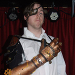 Kevin Walsh Dressed in Steampunk Apparel