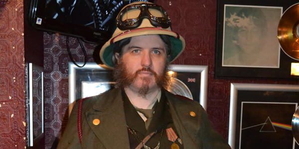 Kevin Walsh Dressed in Steampunk Apparel